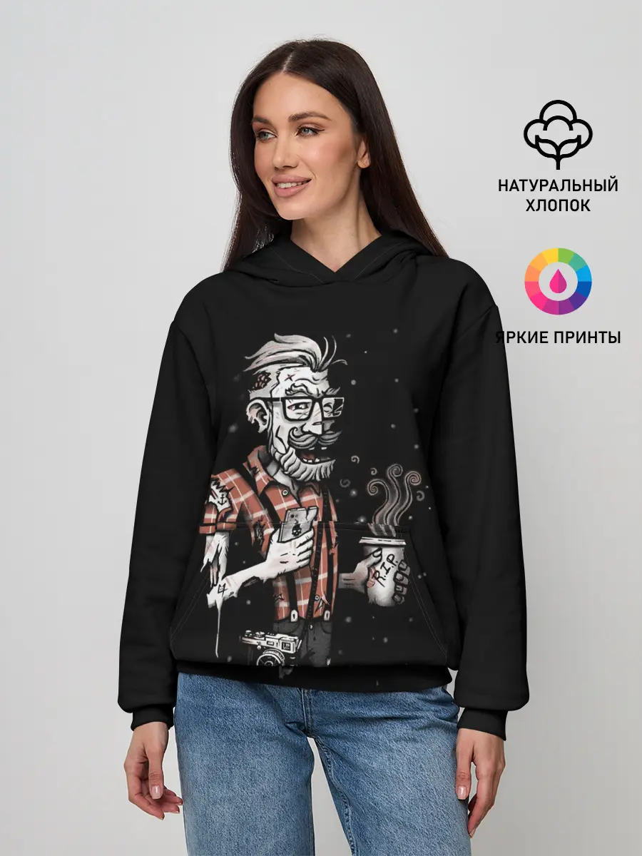 Женское худи / Зомби Хипстер