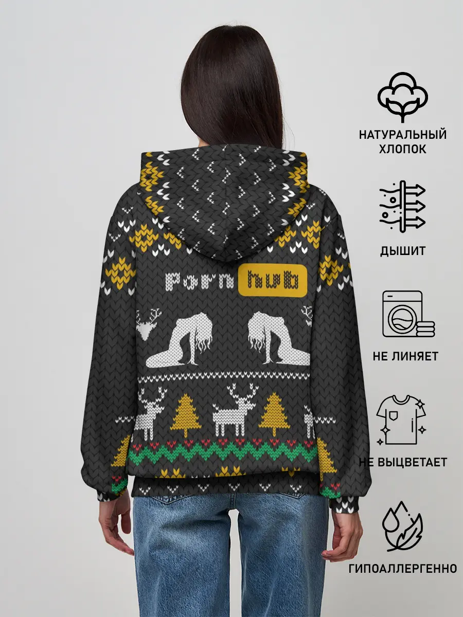 Женское худи / Pornhub свитер с оленями