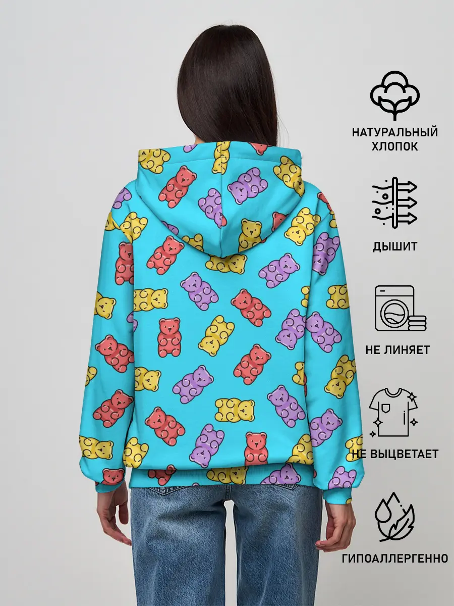 Женское худи / Мармеладные мишки