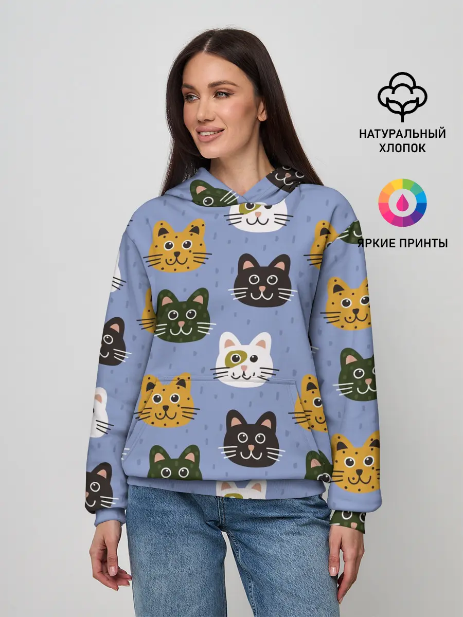 Женское худи / Котики