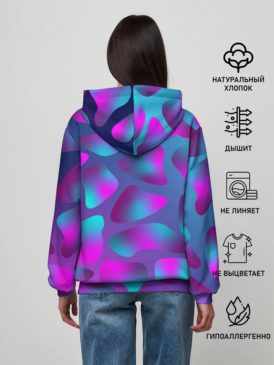 Женское худи / Неоновые капли