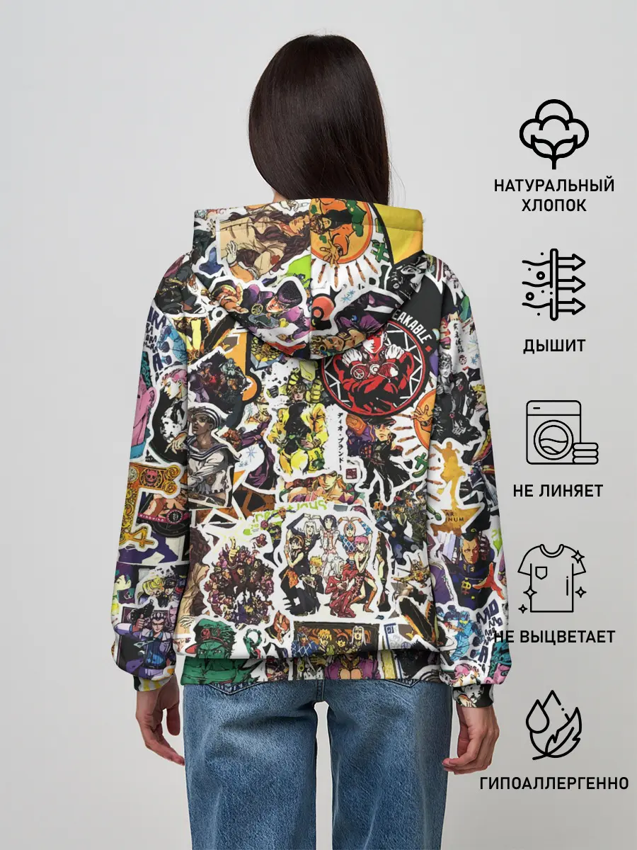 Женское худи / JoJo’s Sticker Bombing