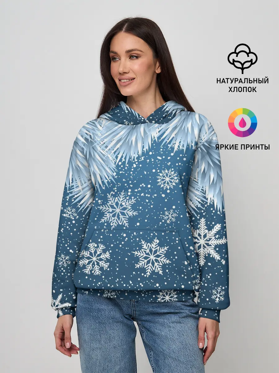 Женское худи / Снежное Настроенние
