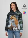 Женское худи / Лиса в зимнем лесу
