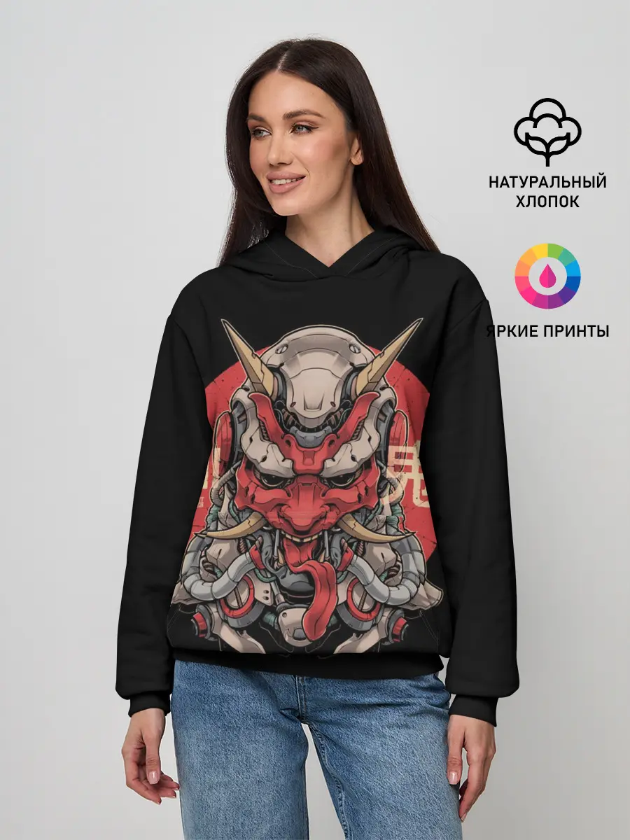 Женское худи / Cyber Oni Samurai