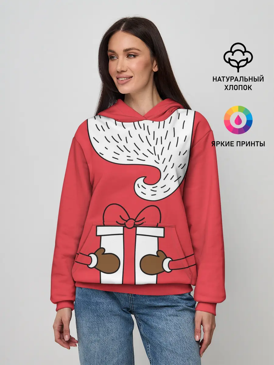 Женское худи / Дед мороз