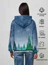 Женское худи / Снежинки в лесу