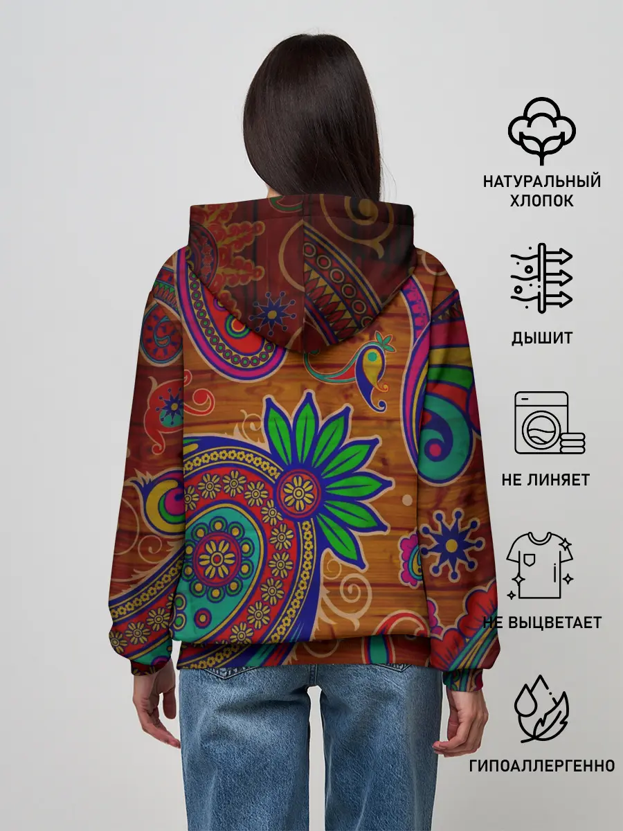 Женское худи / узоры текстура фон