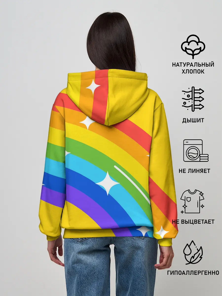 Женское худи / AMONG US - Радужный
