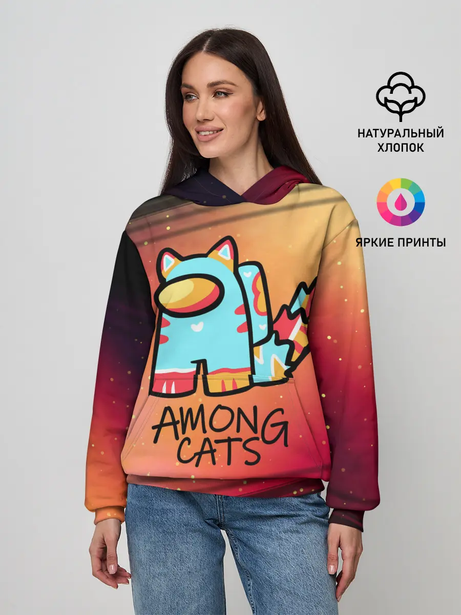 Женское худи / AMONG US - КОТИК