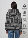 Женское худи / 3D Бандана v.black