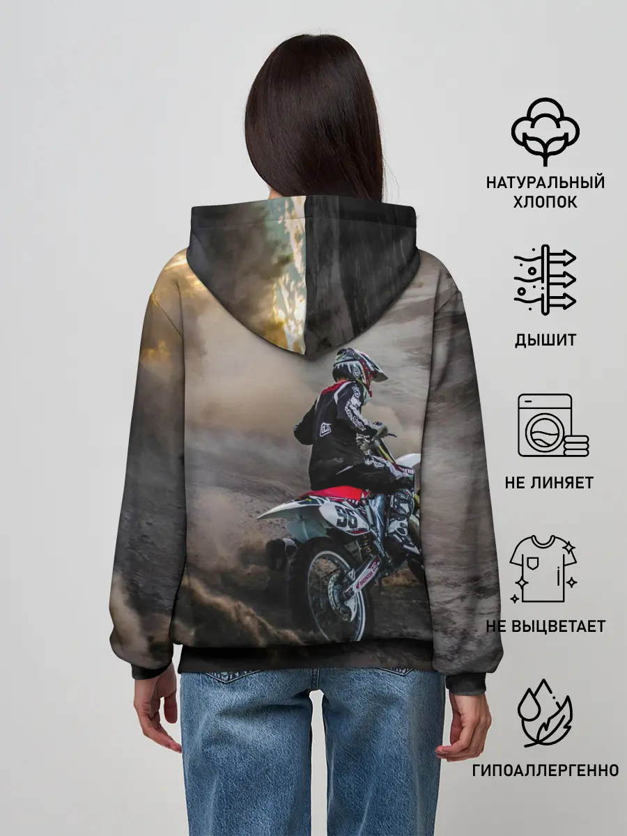 Женское худи / Душа питбайкера