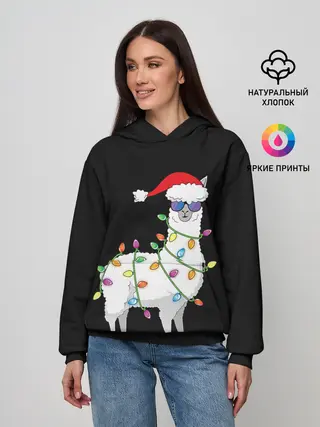 Женское худи / Рождественская Лама