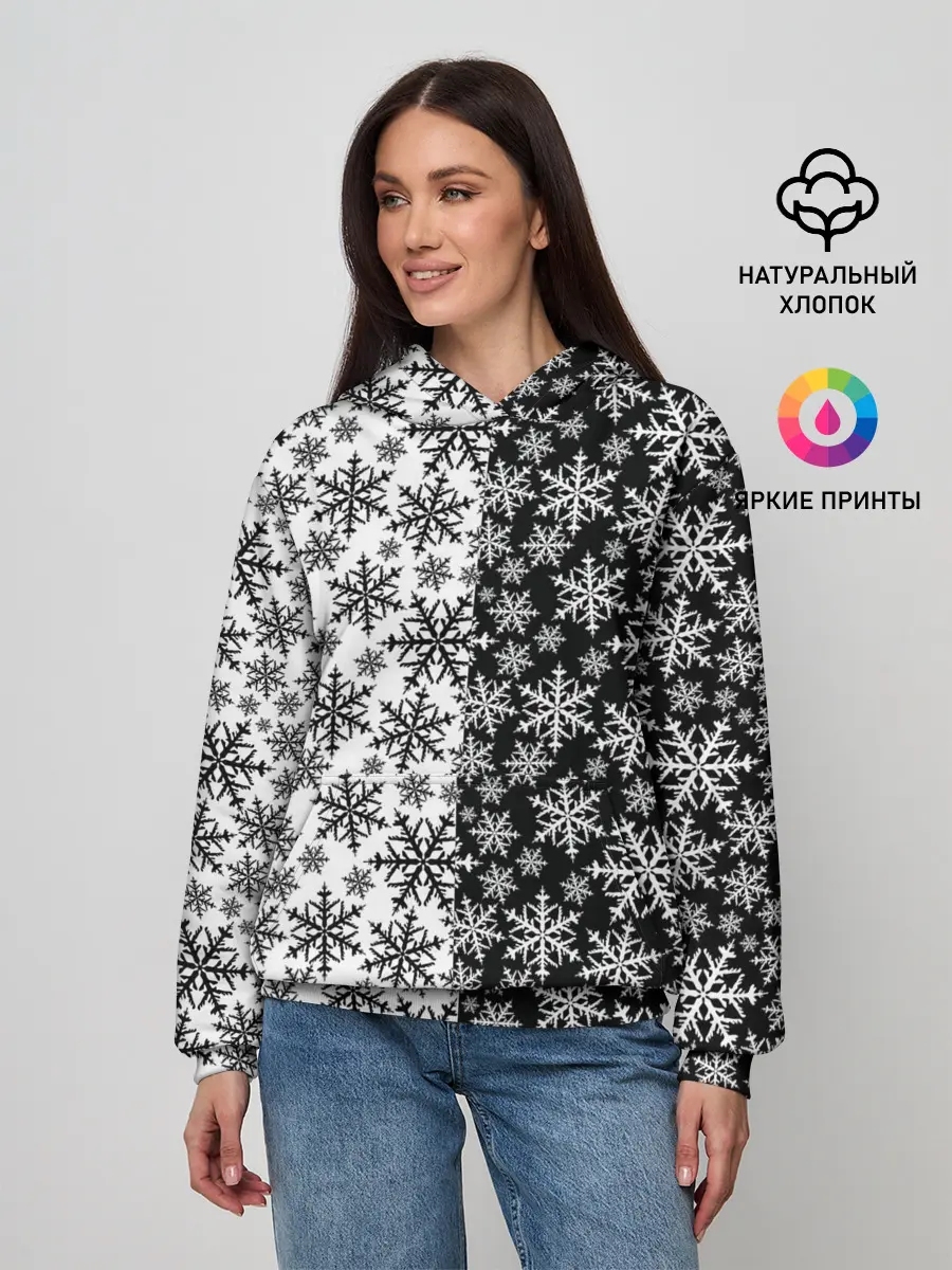 Женское худи / Снежинки