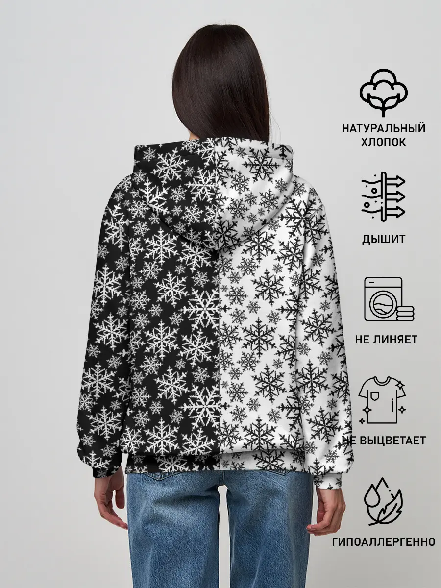 Женское худи / Снежинки