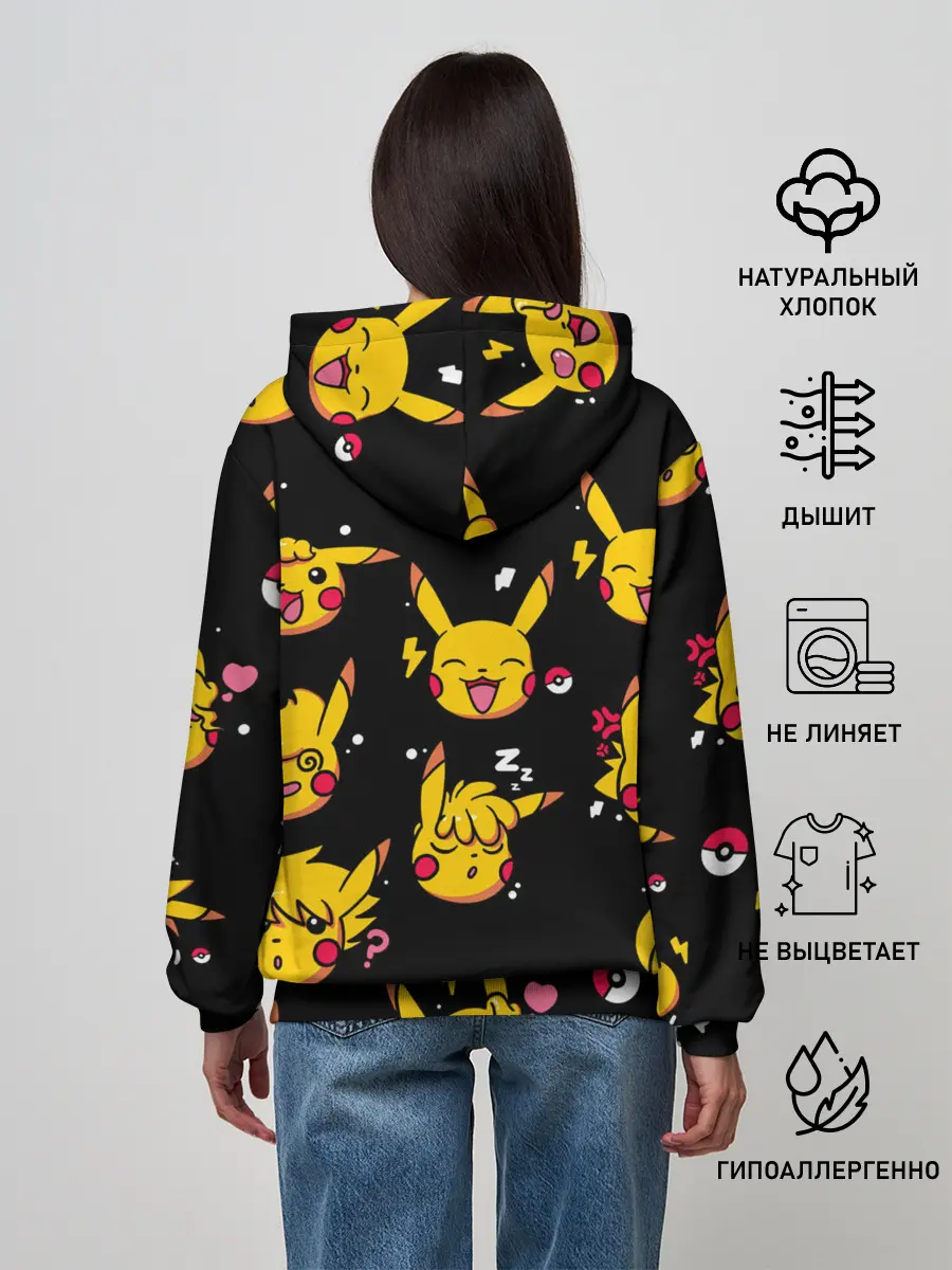 Женское худи / Пикачу Эмоции