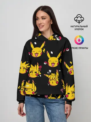 Женское худи / Пикачу Эмоции