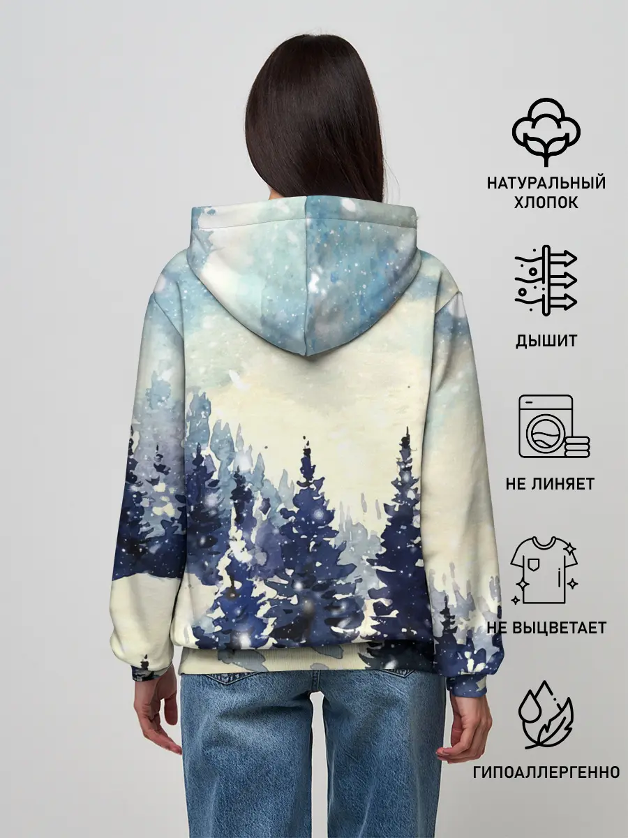 Женское худи / Зимний Майнкрафт