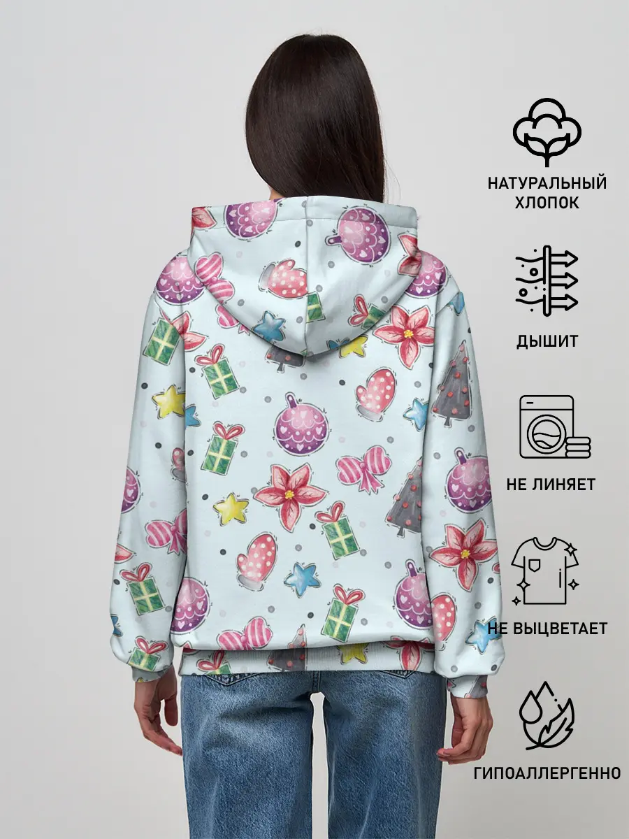 Женское худи / новогодние игрушки