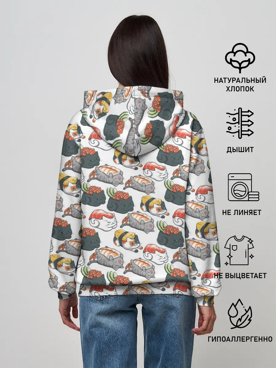 Женское худи / Котики | Суши