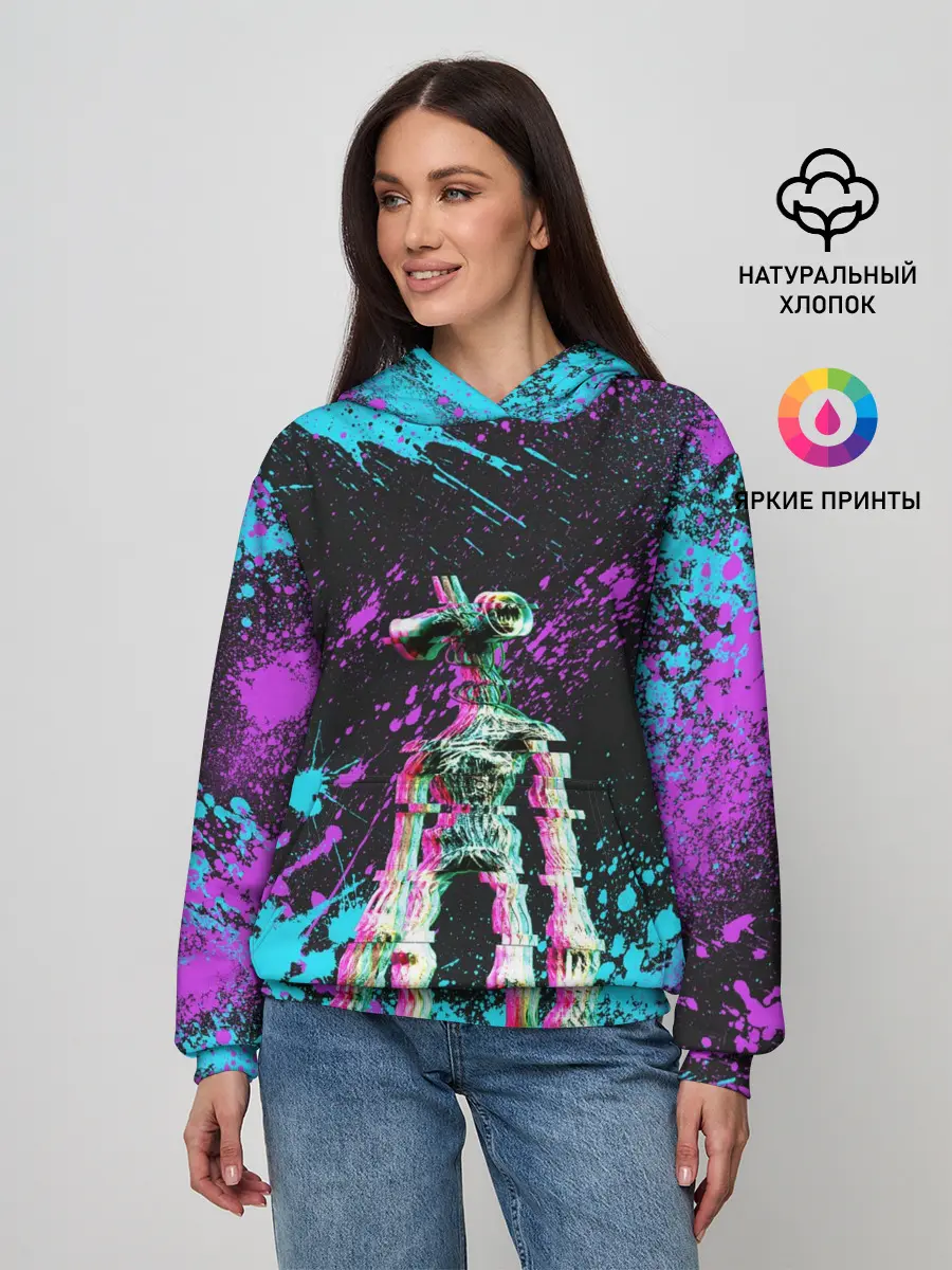 Женское худи / Siren Head - Ultra Glitch