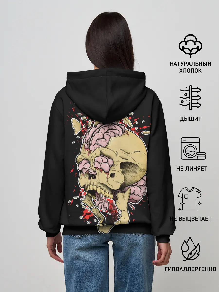Женское худи / Череп