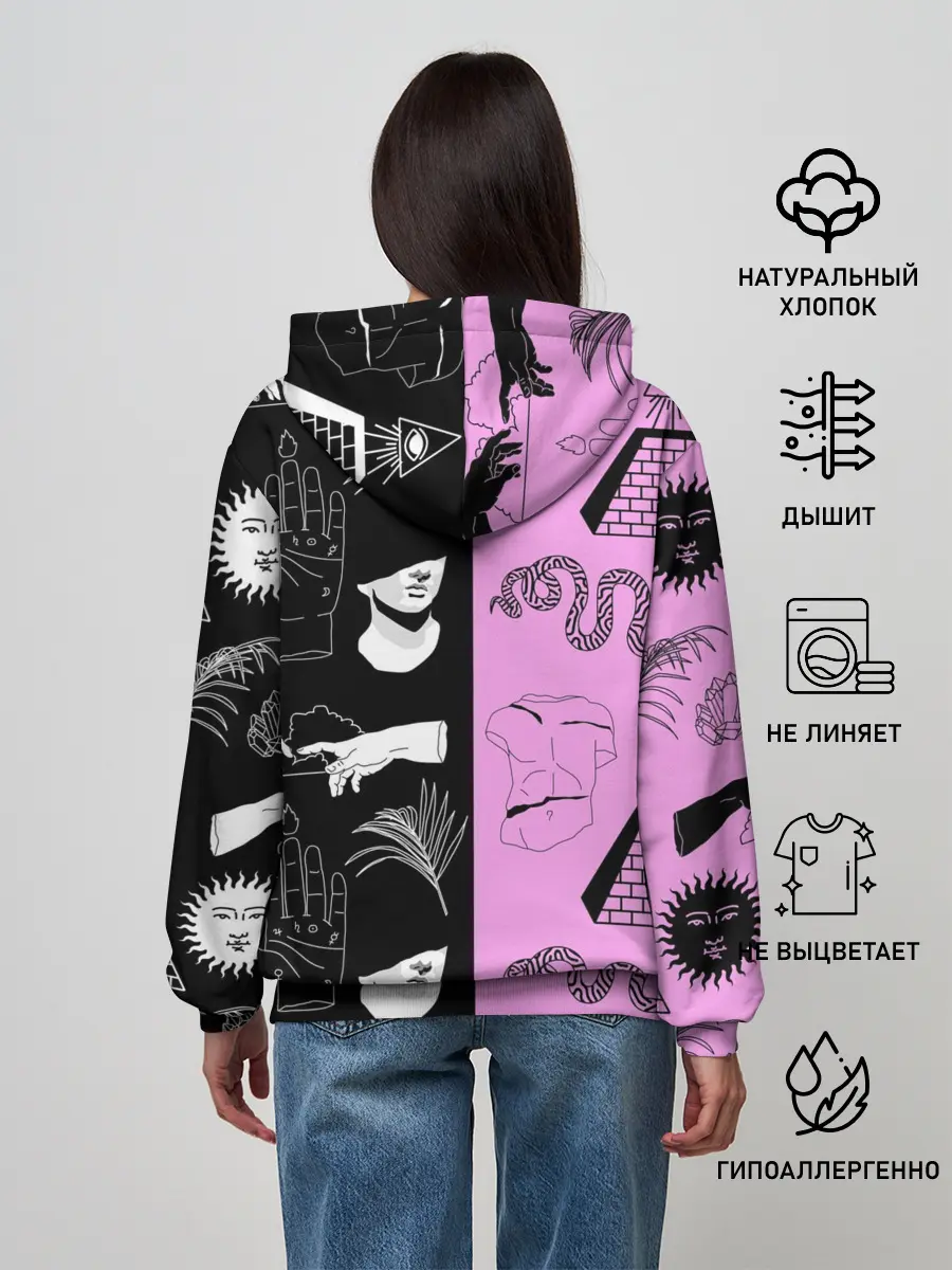 Женское худи / руки, статуи