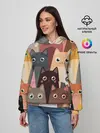 Женское худи / Котики мультяшные
