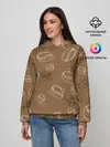 Женское худи / Кофейный узор