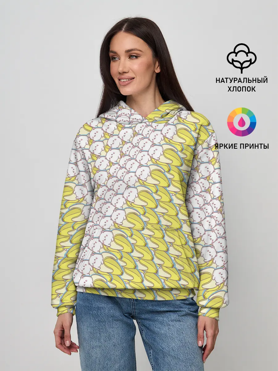 Женское худи / Банана-котики