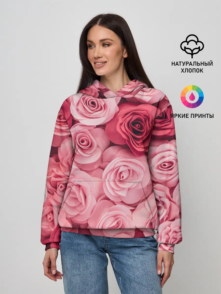 Женское худи / Розовые Розы