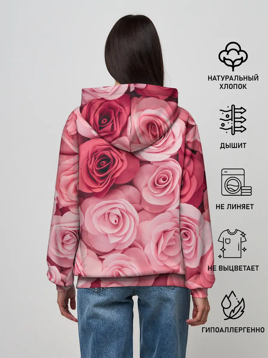 Женское худи / Розовые Розы