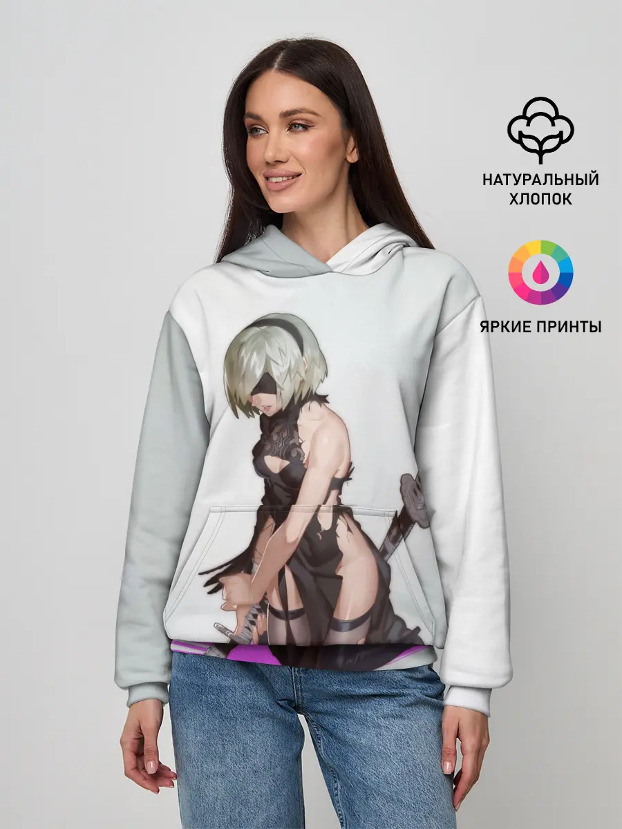Женское худи / NIER AUTOMATA / 2B