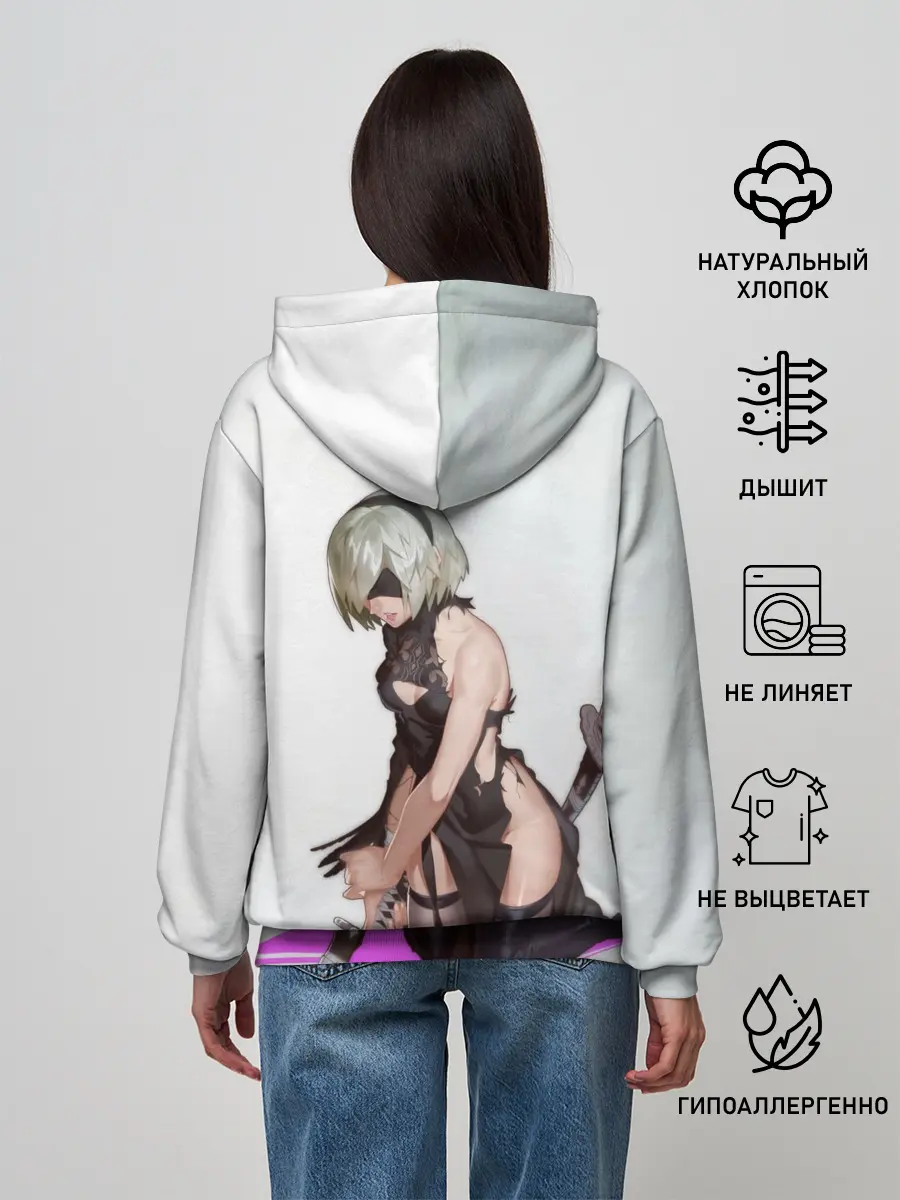Женское худи / NIER AUTOMATA / 2B