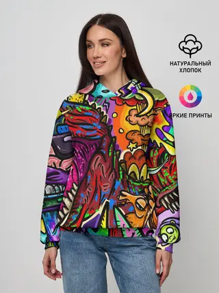 Женское худи / Динозавр