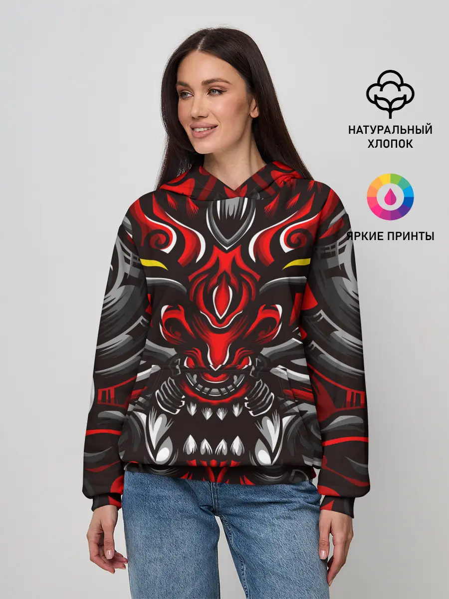 Женское худи / Абстракция демон