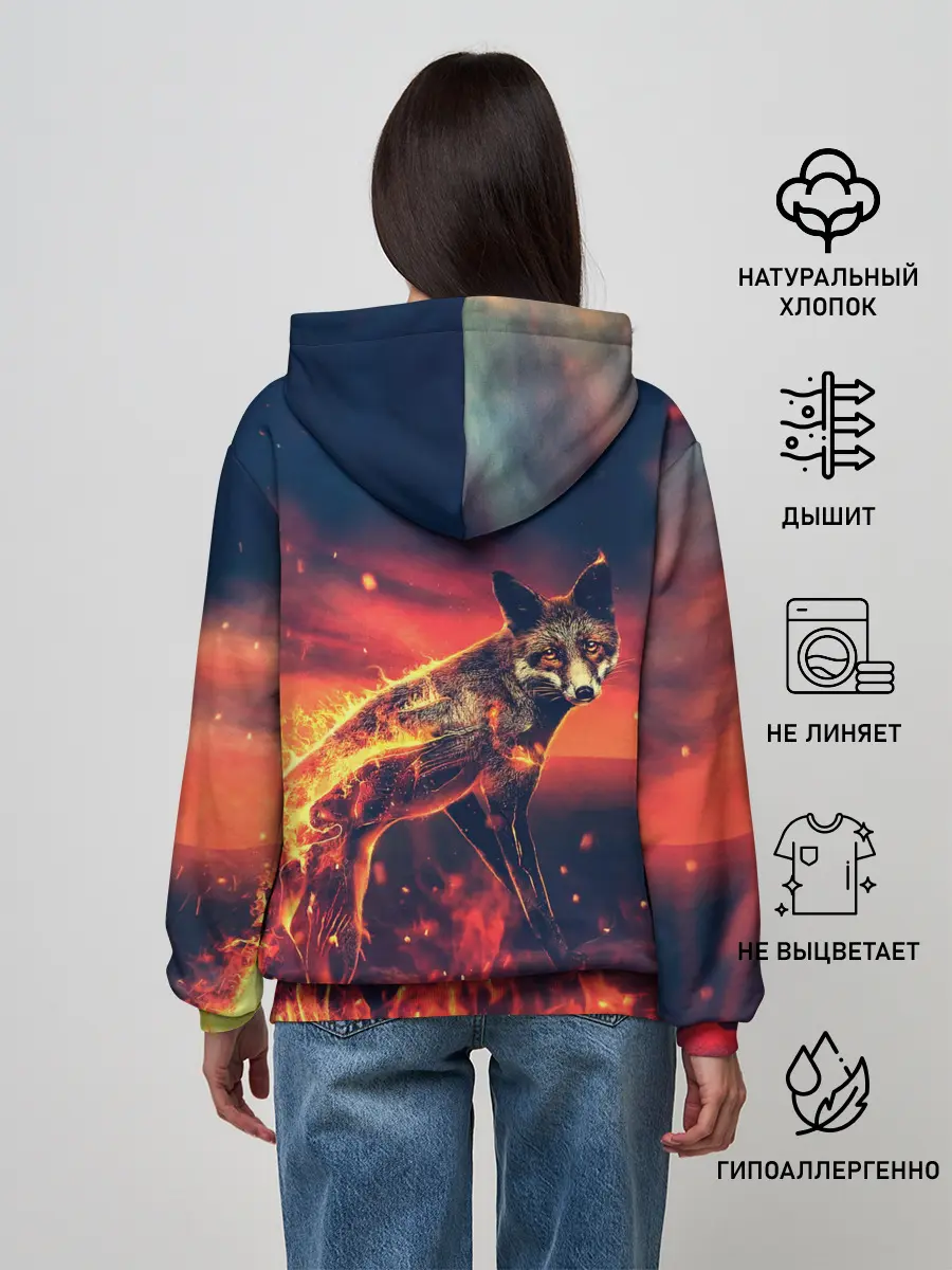 Женское худи / Огненная лиса