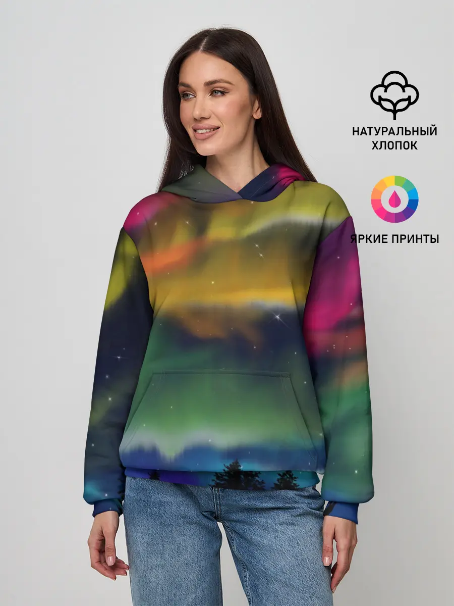 Женское худи / Северное сияние