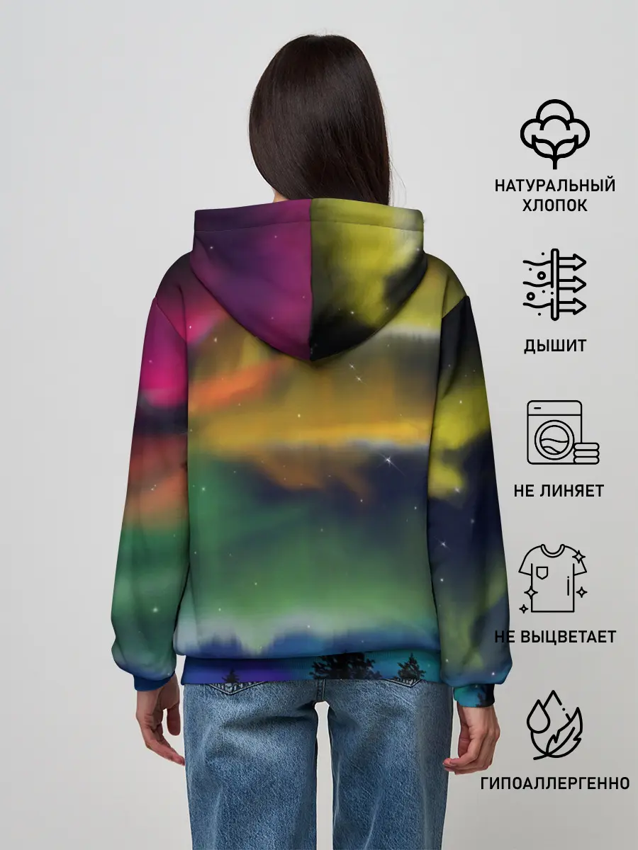Женское худи / Северное сияние