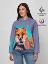 Женское худи / Лиса с кофе