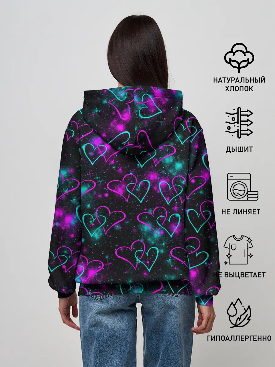 Женское худи / Сердечки