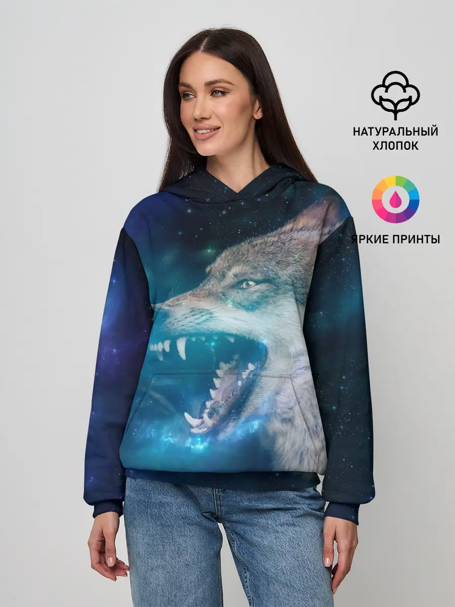 Женское худи / Волчара Юморит