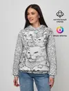 Женское худи / Коты мемы кошки