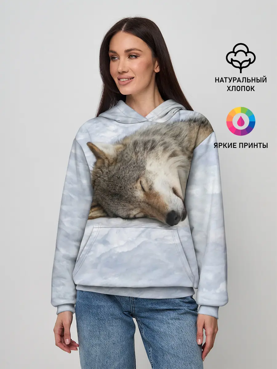 Женское худи / Спящий Волк