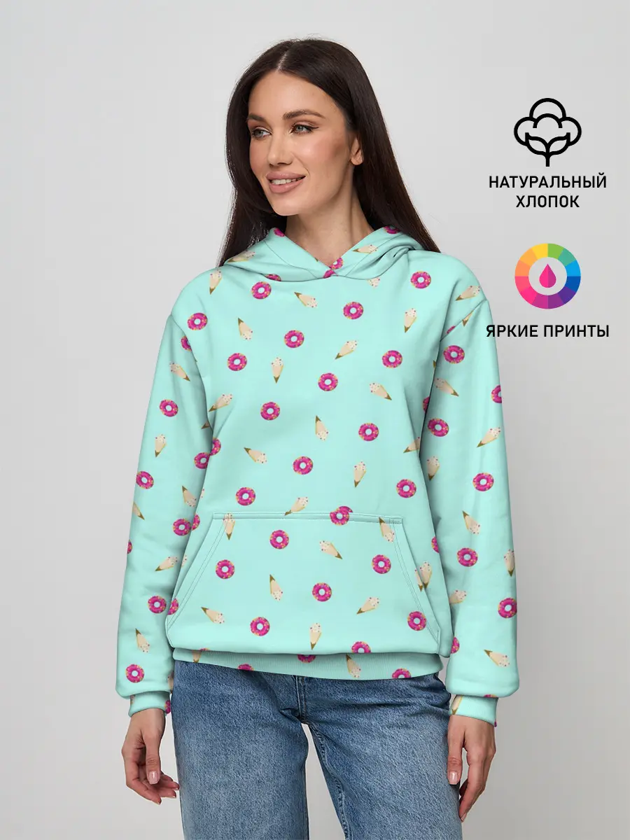 Женское худи / ПОНЧИК И МОРОЖЕНКА