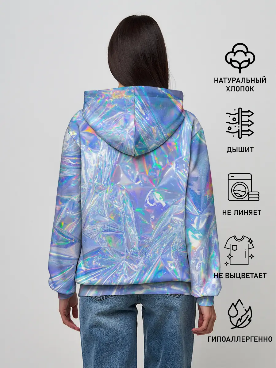 Женское худи / 3d ice glitch