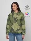 Женское худи / вязаный принт милитари