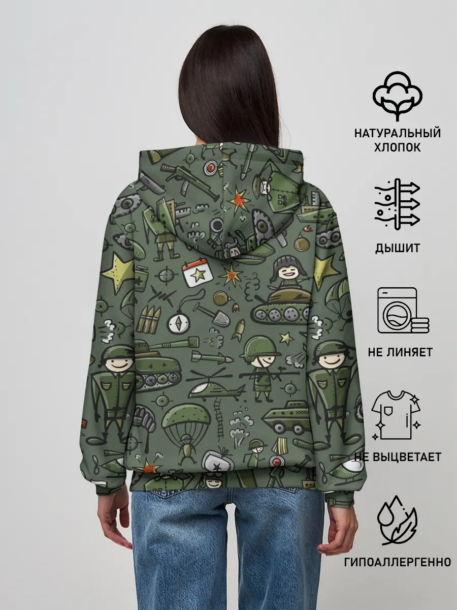 Женское худи / военные атрибуты