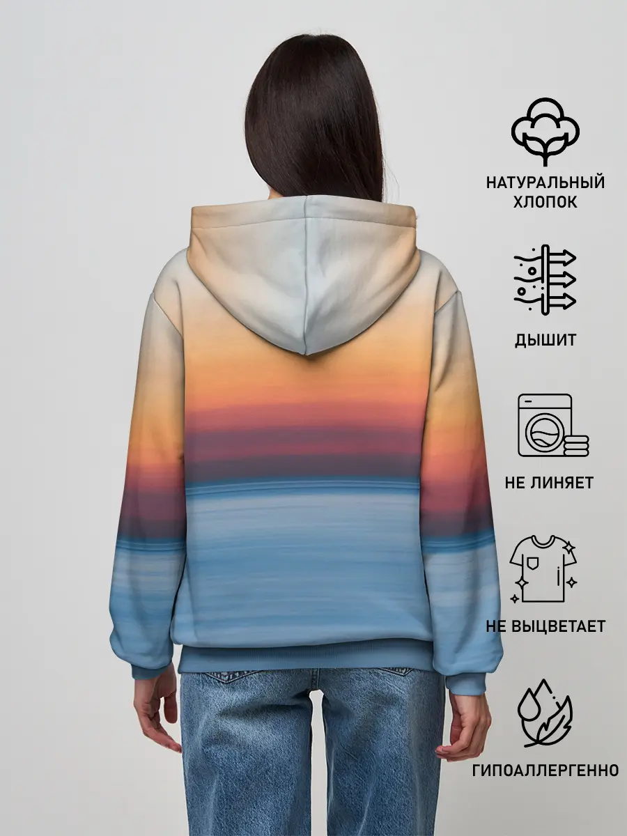 Женское худи / Рассвет на берегу