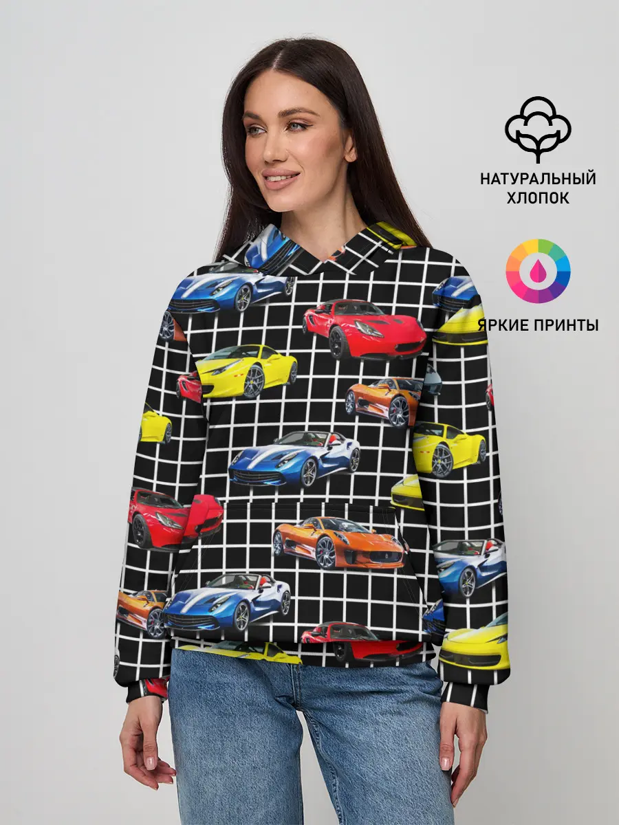 Женское худи / Гоночные тачки